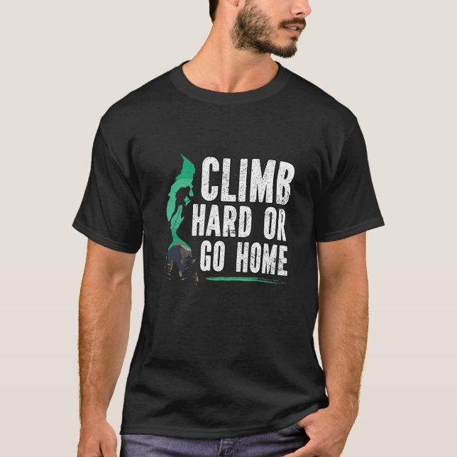 Bouldering Mountain Climbing T-Shirt (Front)