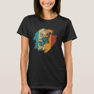Bouldering Rock Climber Mountain Climbing - Retro  T-Shirt