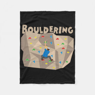 Bouldering Rock Climbing Fleece Blanket