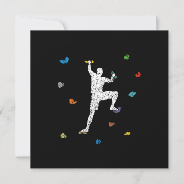 Bouldering Wall Climber Gift Idea Invitation (Front)