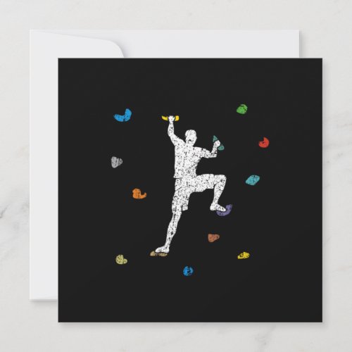 Bouldering Wall Climber Gift Idea Invitation