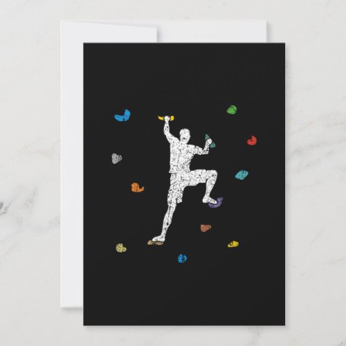 Bouldering Wall Climber Gift Idea Invitation