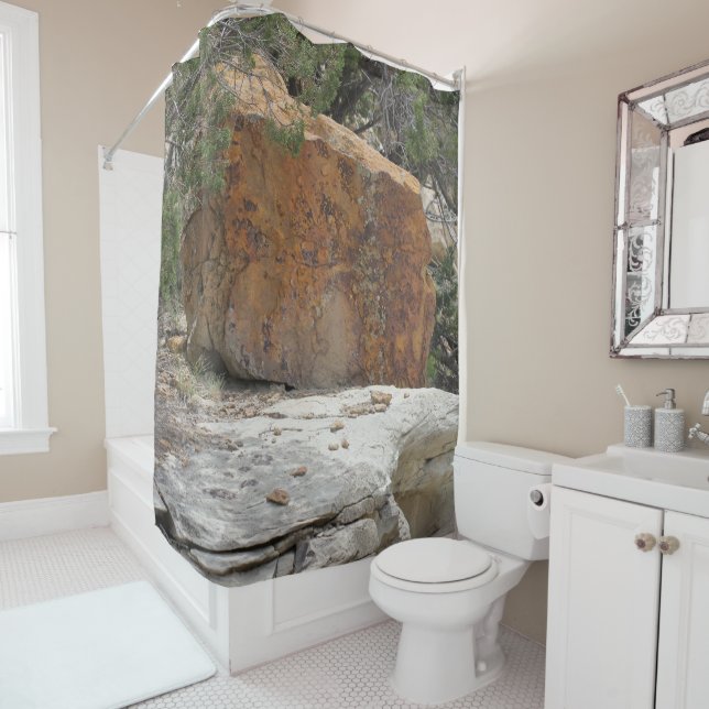 BOULDERS ACROSS NEW MEXICO SHOWER CURTAIN (In Situ)