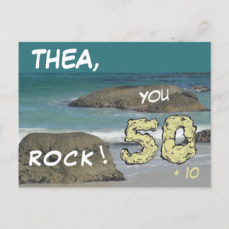Boulders Beach - 60 Birthday, You ROCK - Postcard