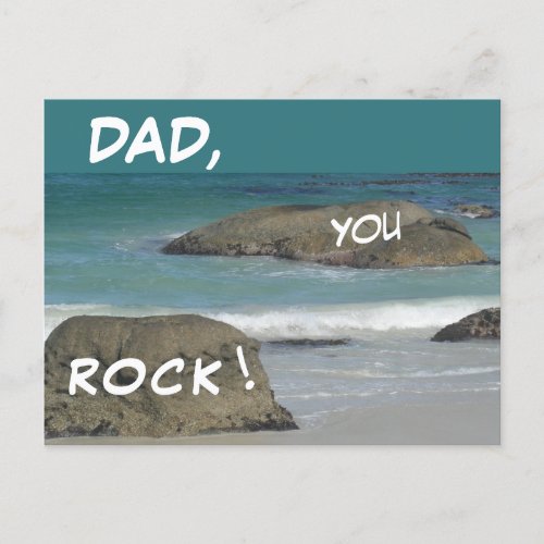Boulders Beach _ DAD You ROCK _ Postcard