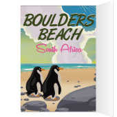 boulders beach South africa cartoon travel posyer (Inside (Left))