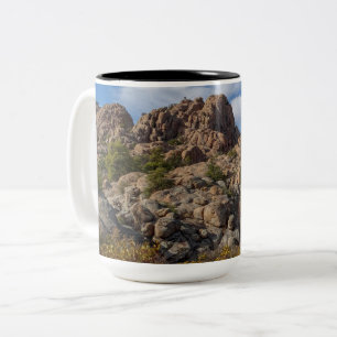 Boulders Landscape Prescott Arizona High Country Two-Tone Coffee Mug