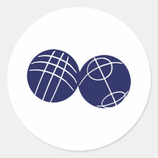Boule petanque classic round sticker