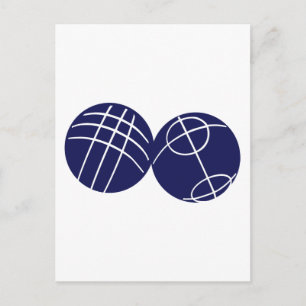 Boule petanque postcard