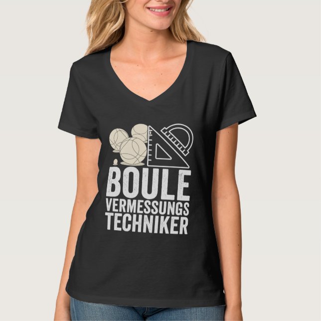 Boule survey technician motif T-Shirt (Front)