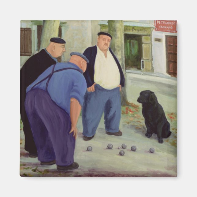 Boules Players Magnet (Front)