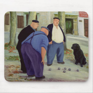 Boules Players Mouse Pad