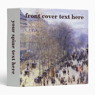 Boulevard des Capucines by Claude Monet, Fine Art 3 Ring Binder
