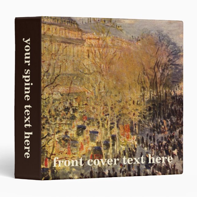 Boulevard des Capucines by Claude Monet, Fine Art Binder (Front/Spine)
