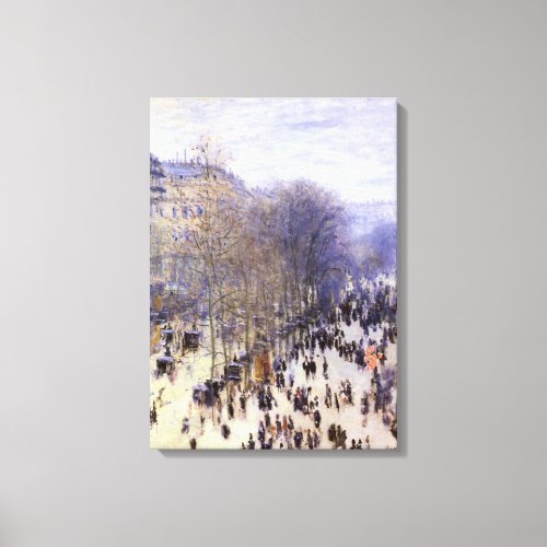 Boulevard des Capucines by Claude Monet Fine Art Canvas Print