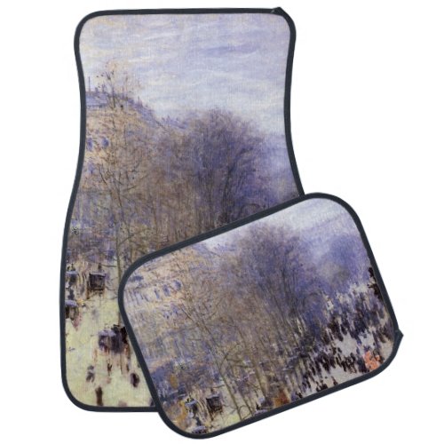 Boulevard des Capucines by Claude Monet Fine Art Car Floor Mat