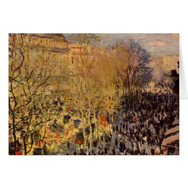 Boulevard des Capucines by Claude Monet, Fine Art Cards (Front Horizontal)