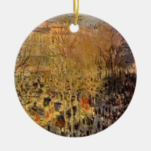 Boulevard des Capucines by Claude Monet, Fine Art Ceramic Ornament