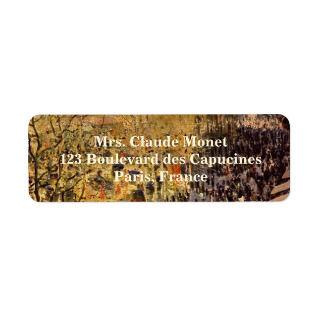 Boulevard des Capucines by Claude Monet, Fine Art Label (Front)