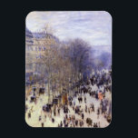 Boulevard des Capucines by Claude Monet, Fine Art Magnet<br><div class="desc">Boulevard des Capucines (1873) by Claude Monet is a vintage impressionism fine art cityscape painting featuring a street scene in Paris, France. The Boulevard des Capucines is one of the four "grands boulevards" in Paris, a chain of boulevards running east-west that also includes Boulevard de la Madeleine, Boulevard des Italiens,...</div>