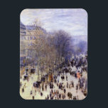 Boulevard des Capucines by Claude Monet, Fine Art Magnet<br><div class="desc">Boulevard des Capucines (1873) by Claude Monet is a vintage impressionism fine art cityscape painting featuring a street scene in Paris, France. The Boulevard des Capucines is one of the four "grands boulevards" in Paris, a chain of boulevards running east-west that also includes Boulevard de la Madeleine, Boulevard des Italiens,...</div>