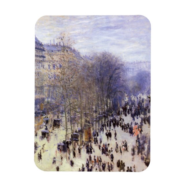 Boulevard des Capucines by Claude Monet, Fine Art Magnet (Vertical)