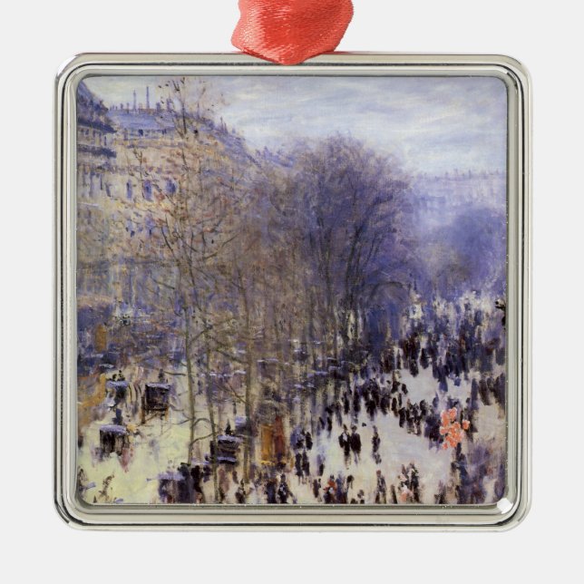 Boulevard des Capucines by Claude Monet, Fine Art Metal Ornament (Front)
