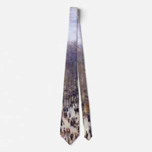 Boulevard des Capucines by Claude Monet, Fine Art Neck Tie