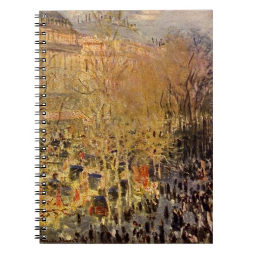 Boulevard des Capucines by Claude Monet Fine Art Notebook