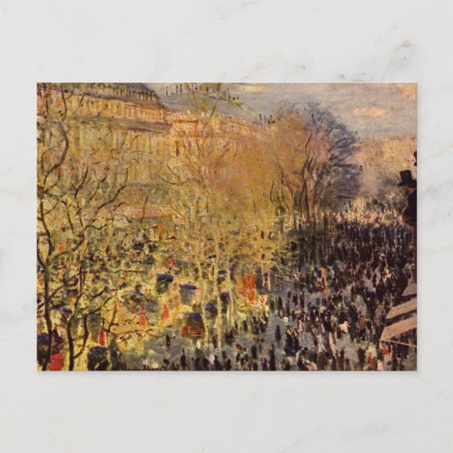 Boulevard des Capucines by Claude Monet, Fine Art Postcard (Front)