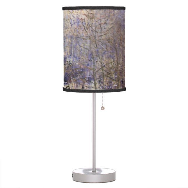 Boulevard des Capucines by Claude Monet, Fine Art Table Lamp (Left)