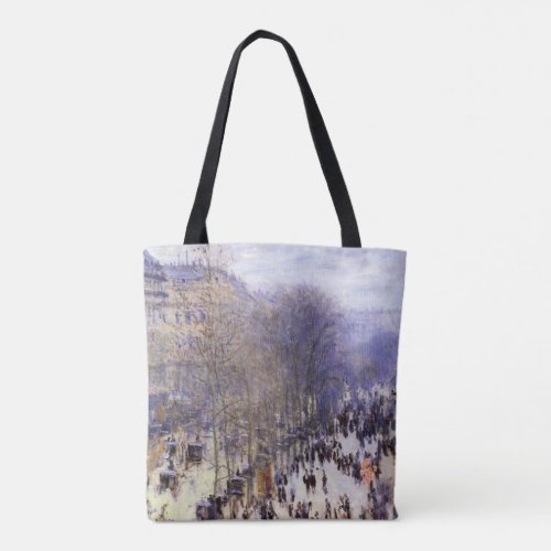 Boulevard des Capucines by Claude Monet Fine Art Tote Bag