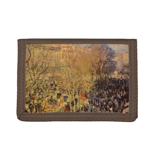 Boulevard des Capucines by Claude Monet Fine Art Trifold Wallet