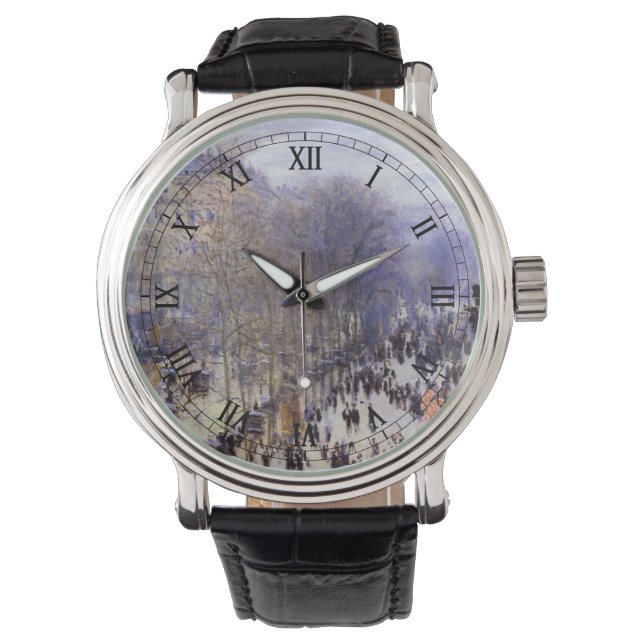 Boulevard des Capucines by Claude Monet, Fine Art Watch (Front)