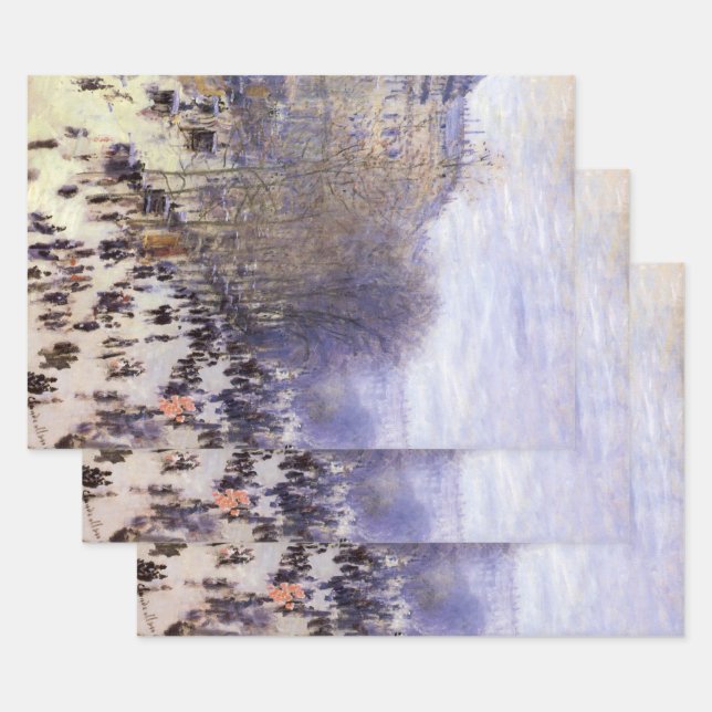 Boulevard des Capucines by Claude Monet, Fine Art Wrapping Paper Sheets (Set)