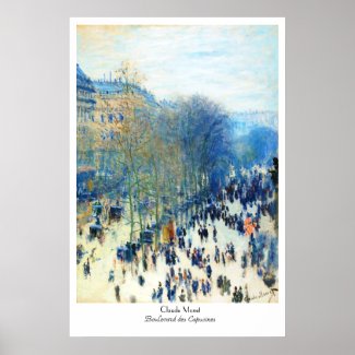 Boulevard des Capucines Claude Monet fine art Poster