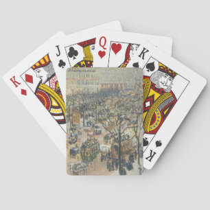 Boulevard des Italiens, Morning, Sunlight, 1897 Poker Cards