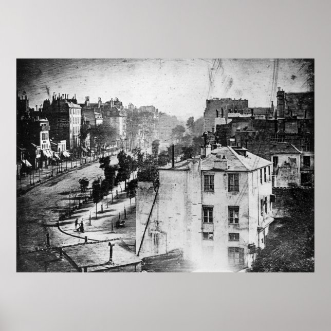 Boulevard du Temple First Photograph Living Person Poster (Front)