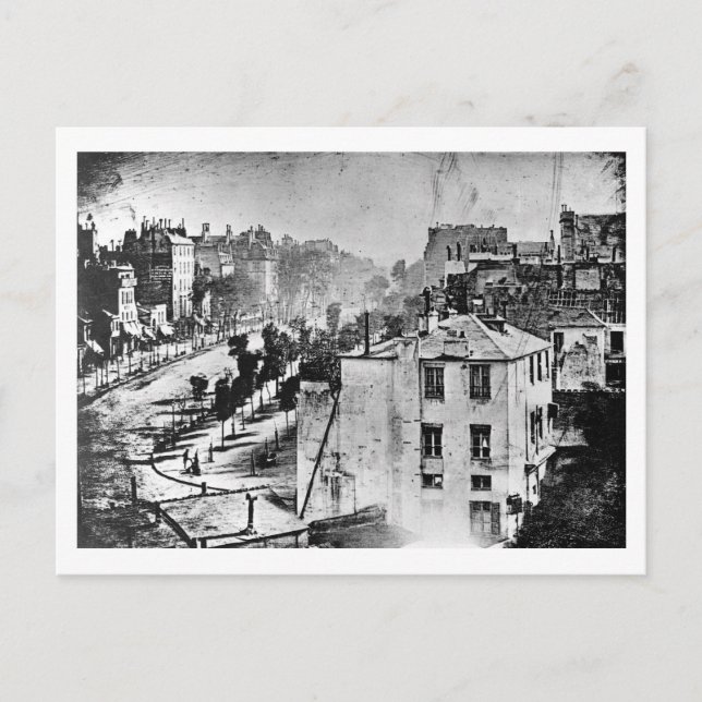 Boulevard du Temple Paris France 1838 Postcard (Front)