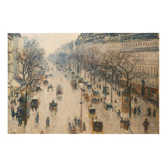 Boulevard Montmartre 1897 by Pissarro Wall Print (Front)