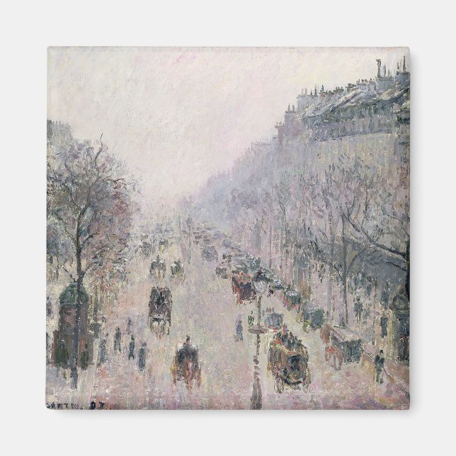 Boulevard Montmartre, 1897 (oil on canvas) Magnet (Front)