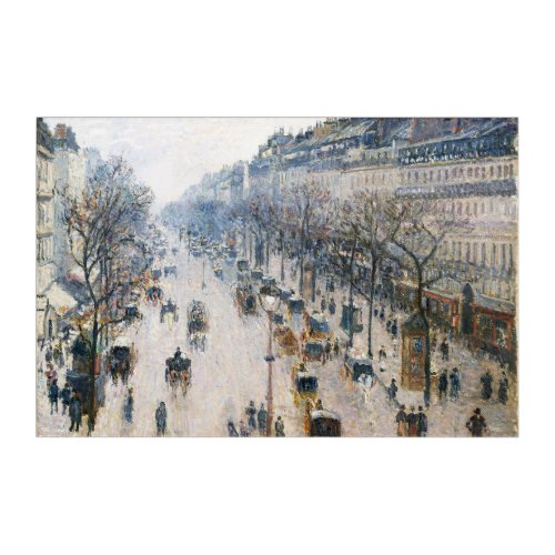 Boulevard Montmartre by Camille Pissarro Art