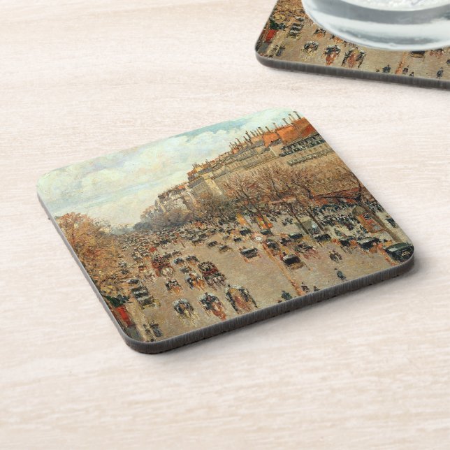 Boulevard Montmartre-Eremitage Camille Pissarro   Beverage Coaster (Left Side)
