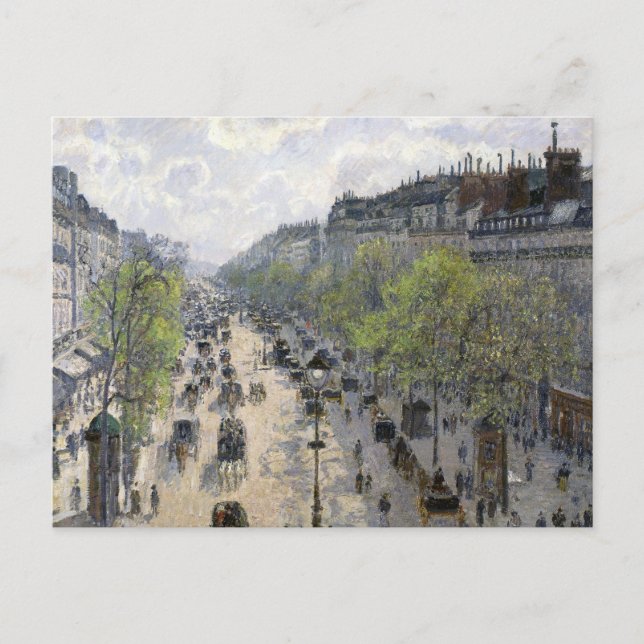 Boulevard Montmartre Spring Paris Camille Pissarro Postcard (Front)
