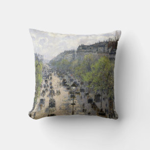 Boulevard Montmartre Spring Paris Camille Pissarro Throw Pillow