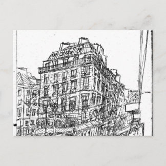 Boulevard Paris architecture bohême rue existe en Postcard