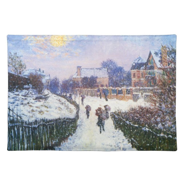 Boulevard Saint Denis Argenteuil by Claude Monet Cloth Placemat (Front)