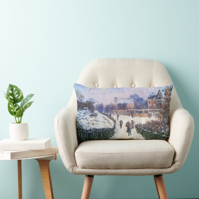 Boulevard Saint Denis Argenteuil by Claude Monet Lumbar Pillow (Chair)