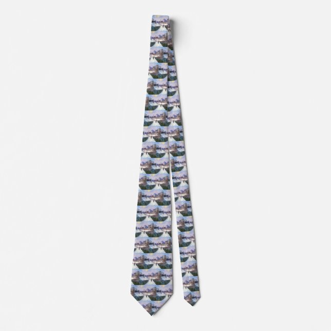 Boulevard Saint Denis Argenteuil by Claude Monet Neck Tie (Front)