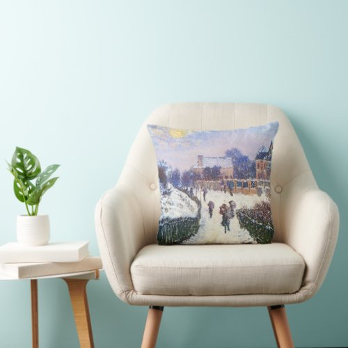 Boulevard Saint Denis Argenteuil by Claude Monet Throw Pillow